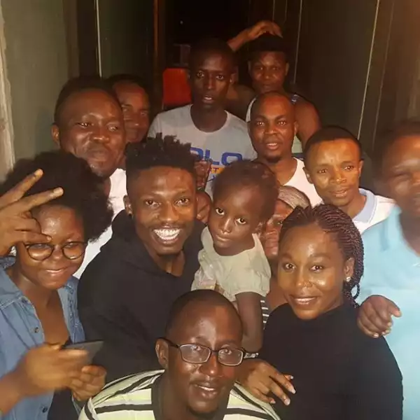 BBNaija: Efe Pays A Surprise Visit To His Former Neighbours In Lagos (Photos)